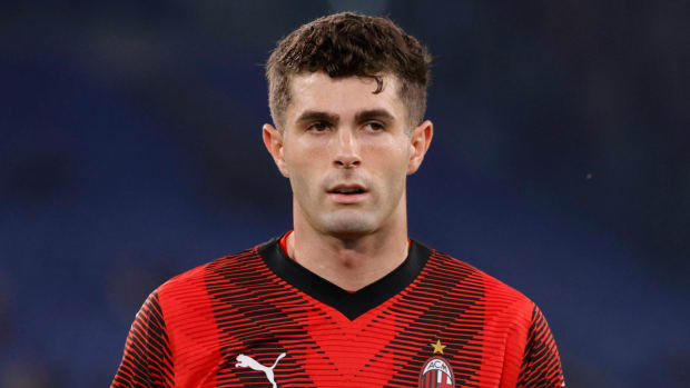 AC Milan star Christian Pulisic plays in a match vs. Lazio.